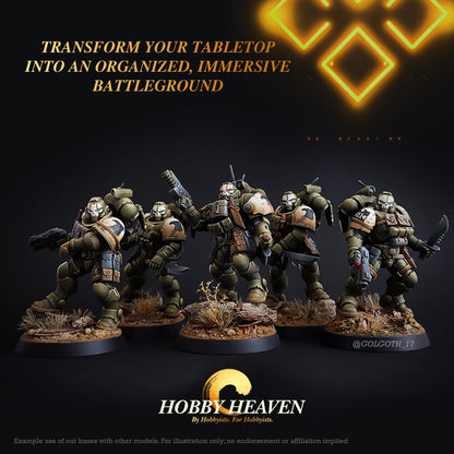 32mm Round Plain Plastic Bases