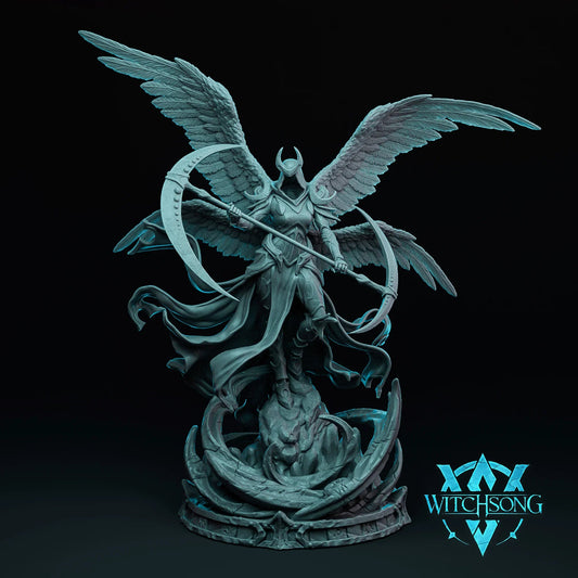 Moonlight Seraph Awoken – 12K Resin D&D Angel Miniature (With Base)