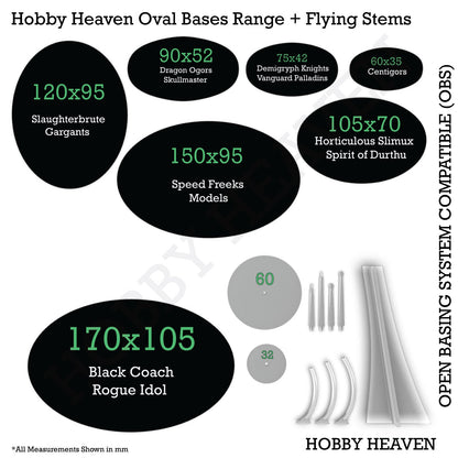 100x50mm | 50x100mm Rectangular Plain Plastic Bases | Versatile Miniature Stands