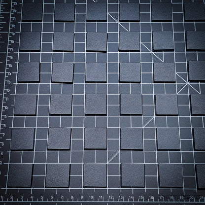 25mm Square Plain Plastic Bases