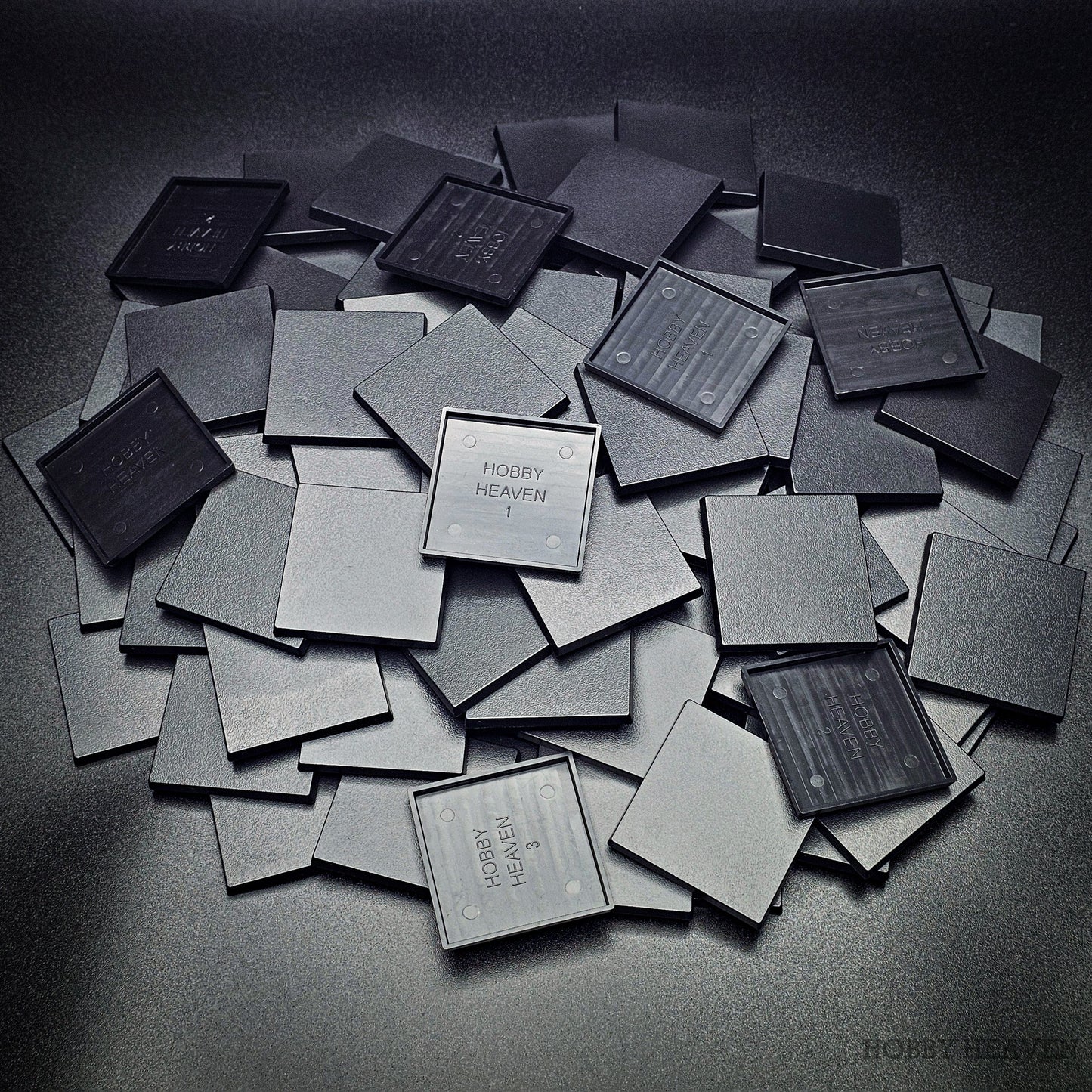 50mm Square Plain Plastic Bases