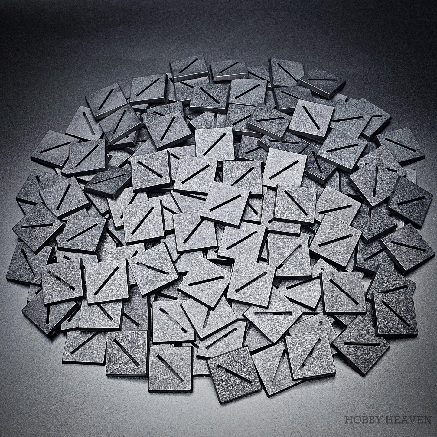 30mm Square Diagonal Slotted Plastic Bases