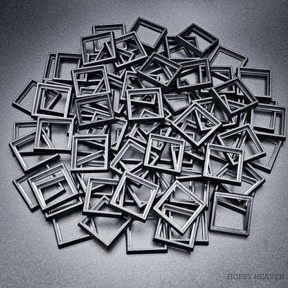 25–30mm Square Base Adapters | Injection Moulded | No Rebasing Required | Fits Popular Fantasy Miniatures
