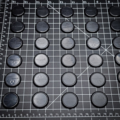 30mm Wide Lip Round Plastic Bases