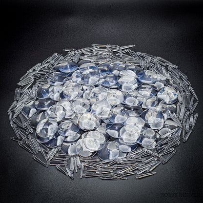 32mm Round Flying Clear Plastic Base