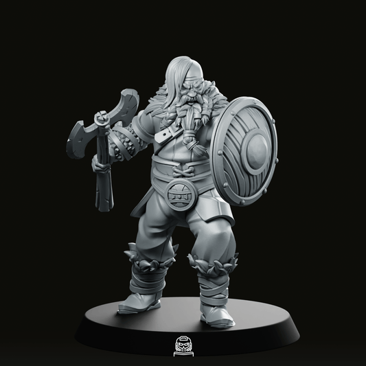 Axe and Shield Viking Miniature