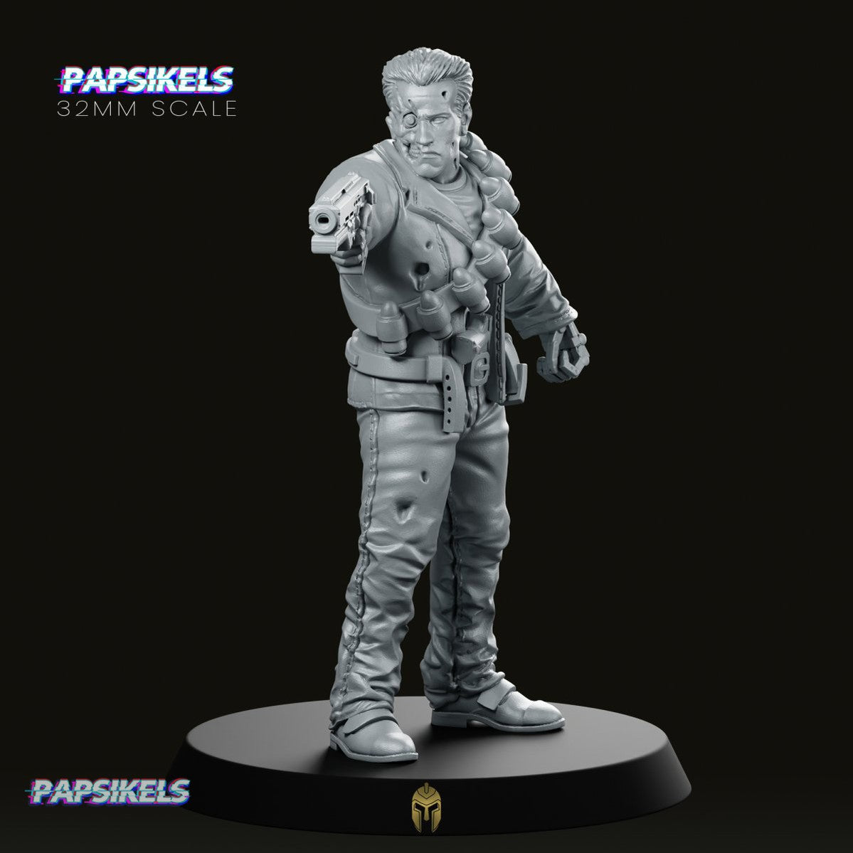 Barry Mcguffin Cyborg with Pistol Miniature