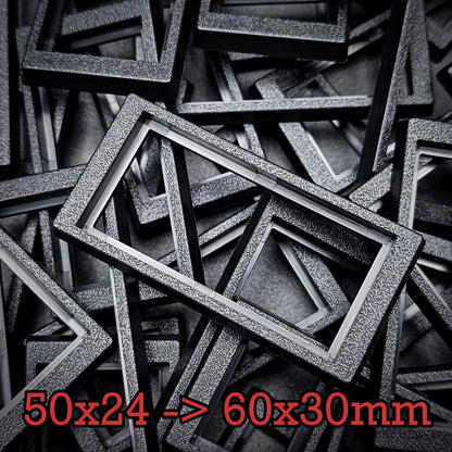 50x24mm to 60x30mm Rectangle Bases Converters ABS Plastic