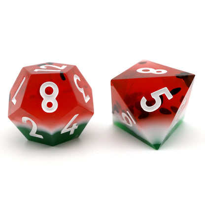 Watermelon Sugar | Sharp Edge Dice | 7 Piece Set