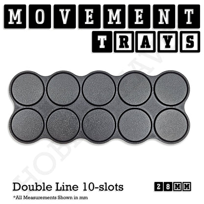 28mm Movement Trays for Tabletop Games | Wargaming | Full Range