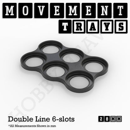 28mm Movement Trays for Tabletop Games | Wargaming | Full Range