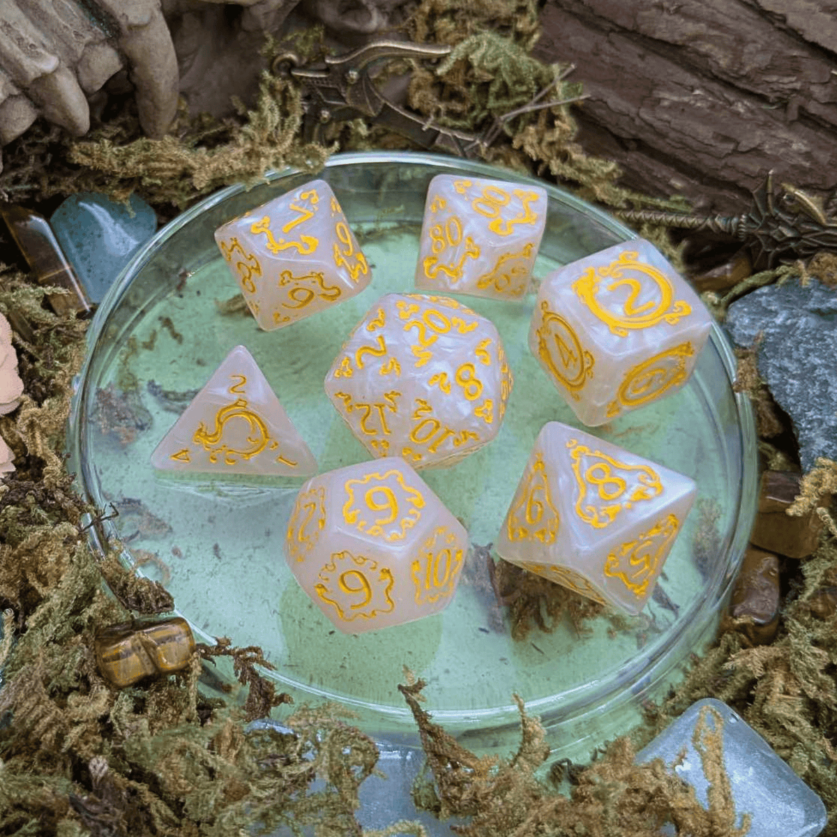 Dragon White Dice Set