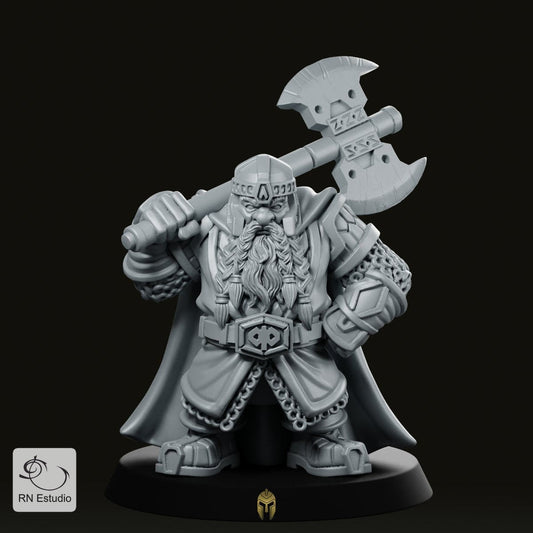 Dwarf Uddir LOTR Thunderaxe Miniature