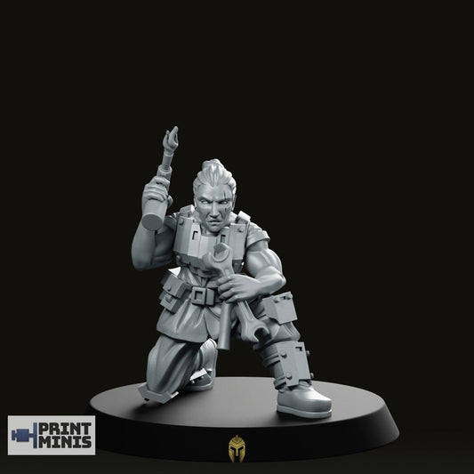 Female Mechanic Miniature