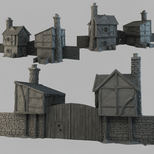 Gatehouse 28mm DND Terrain | Tabletop Wargaming Scenery for Warhammer, Frostgrave & RPG | Unpainted 3D Printed