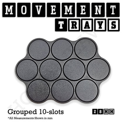 28mm Movement Trays for Tabletop Games | Wargaming | Full Range