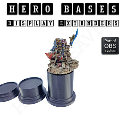 Hero Bases Display Extenders | Squares and Rectangles | Convert Gaming Bases to Display Bases & Plinths
