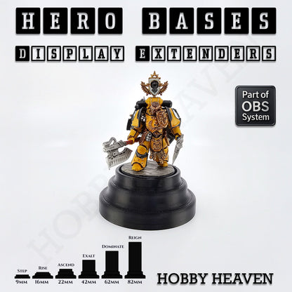 Hero Bases Display Extenders | Squares and Rectangles | Convert Gaming Bases to Display Bases & Plinths