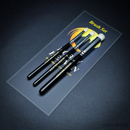 Hobby Heaven 3-Piece Dry Brush Set – S/M/L Miniature Painting Brushes