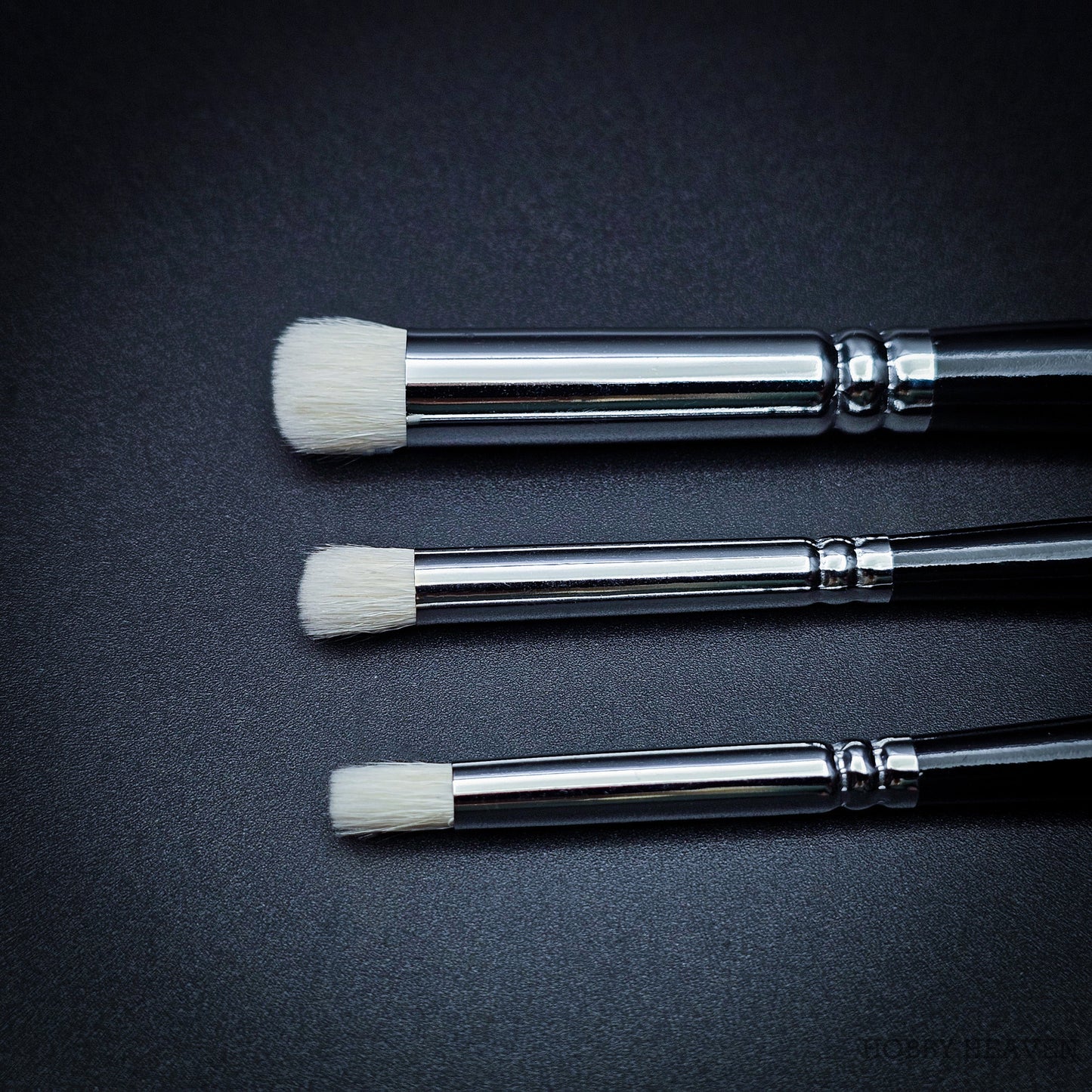 Hobby Heaven 3-Piece Dry Brush Set – S/M/L Miniature Painting Brushes