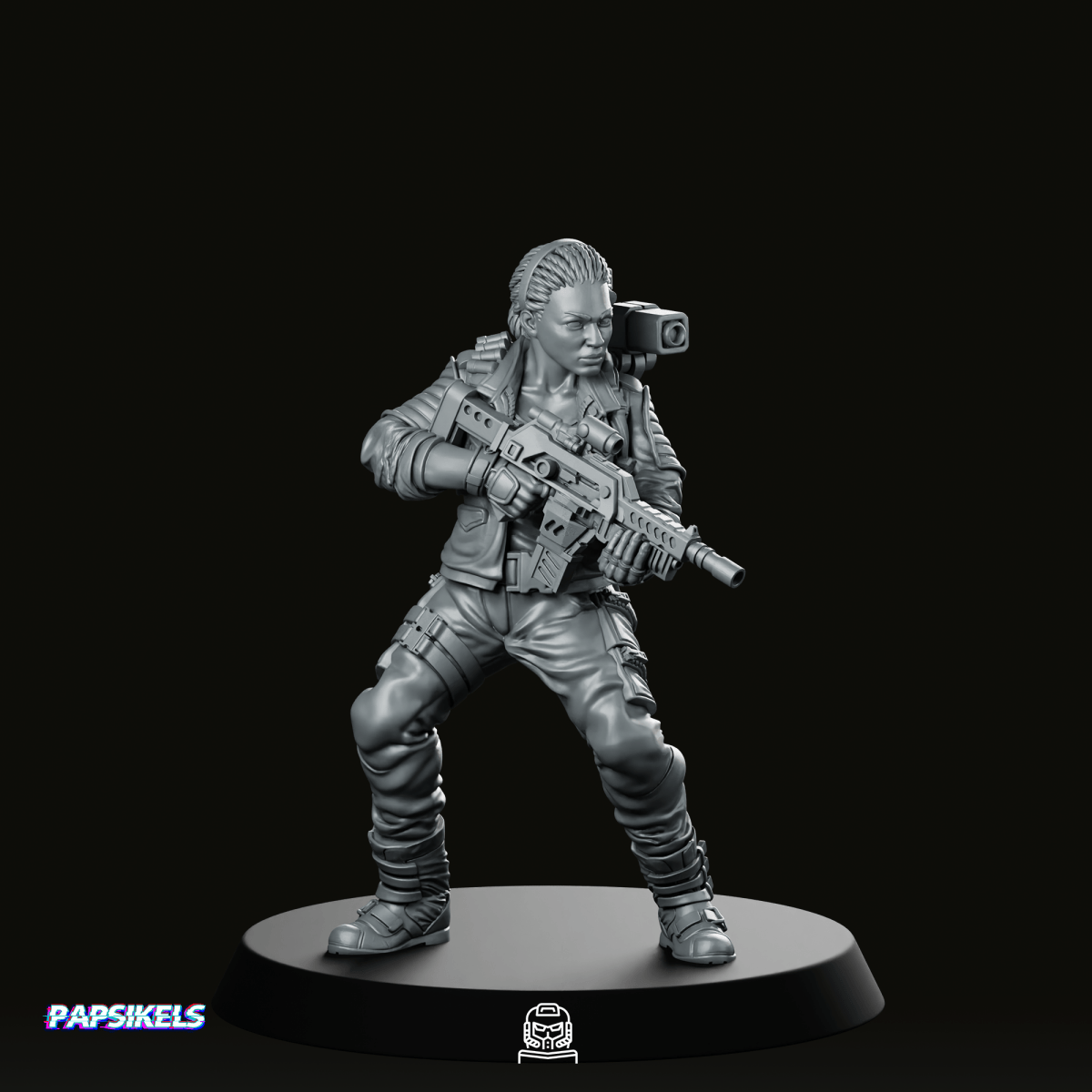 Human Colonial Marine Colonel Eula Hendricks 2 Miniature