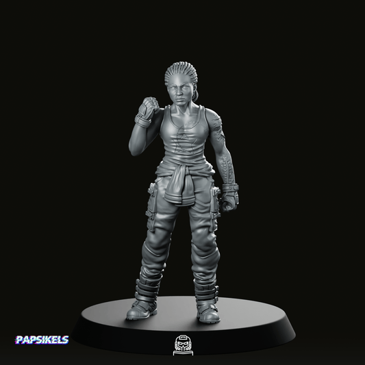 Human Colonial Marine Colonel Eula Hendricks 8 Miniature