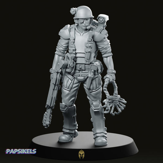 Human Colonial Marine Pvt Michael Brown Miniature