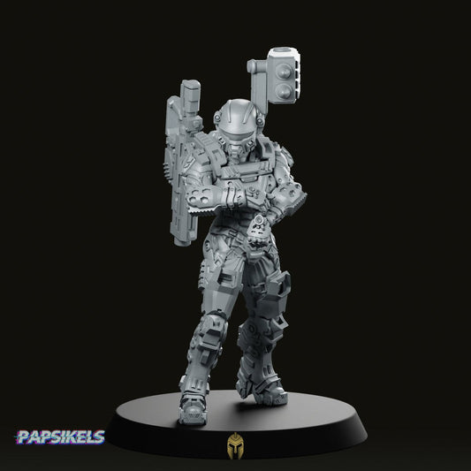 Human Space Military Armoured Nuker C Miniature