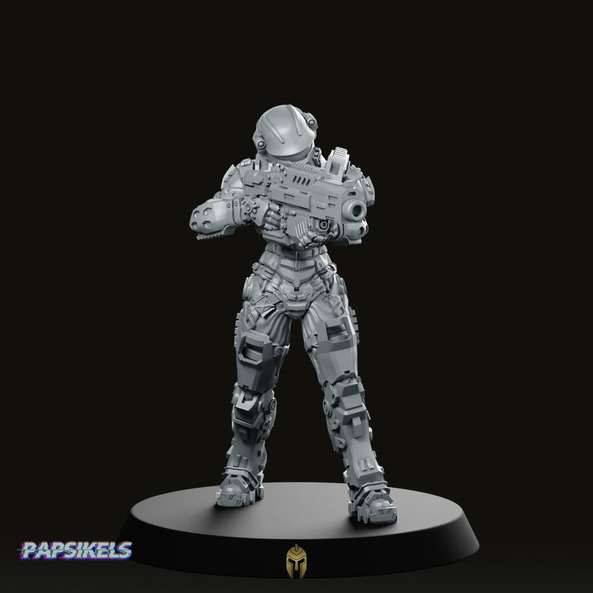 Human Space Military Heavy Infantry B Miniature
