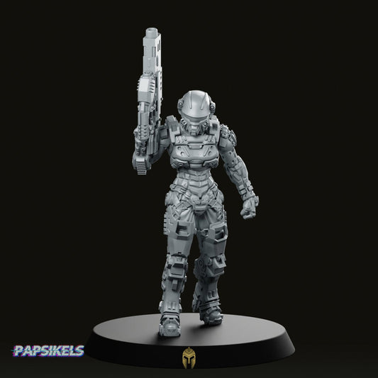 Human Space Military Heavy Infantry C Miniature