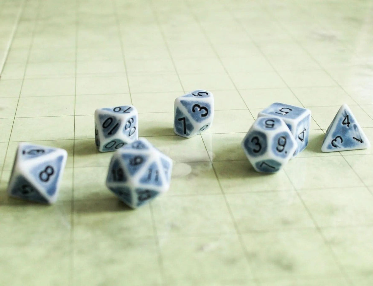 Archaic Light Blue Dice Set
