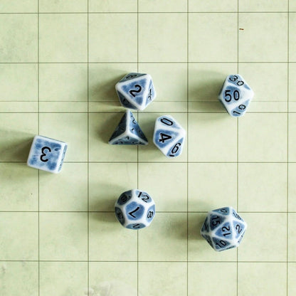 Archaic Light Blue Dice Set
