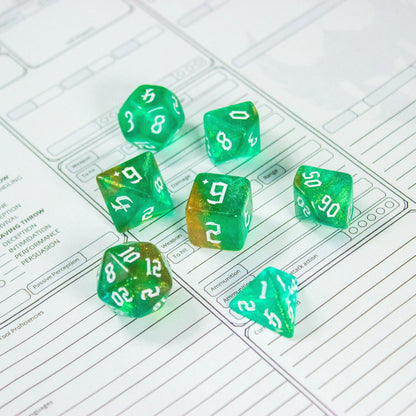 Forest Green Fog Dice