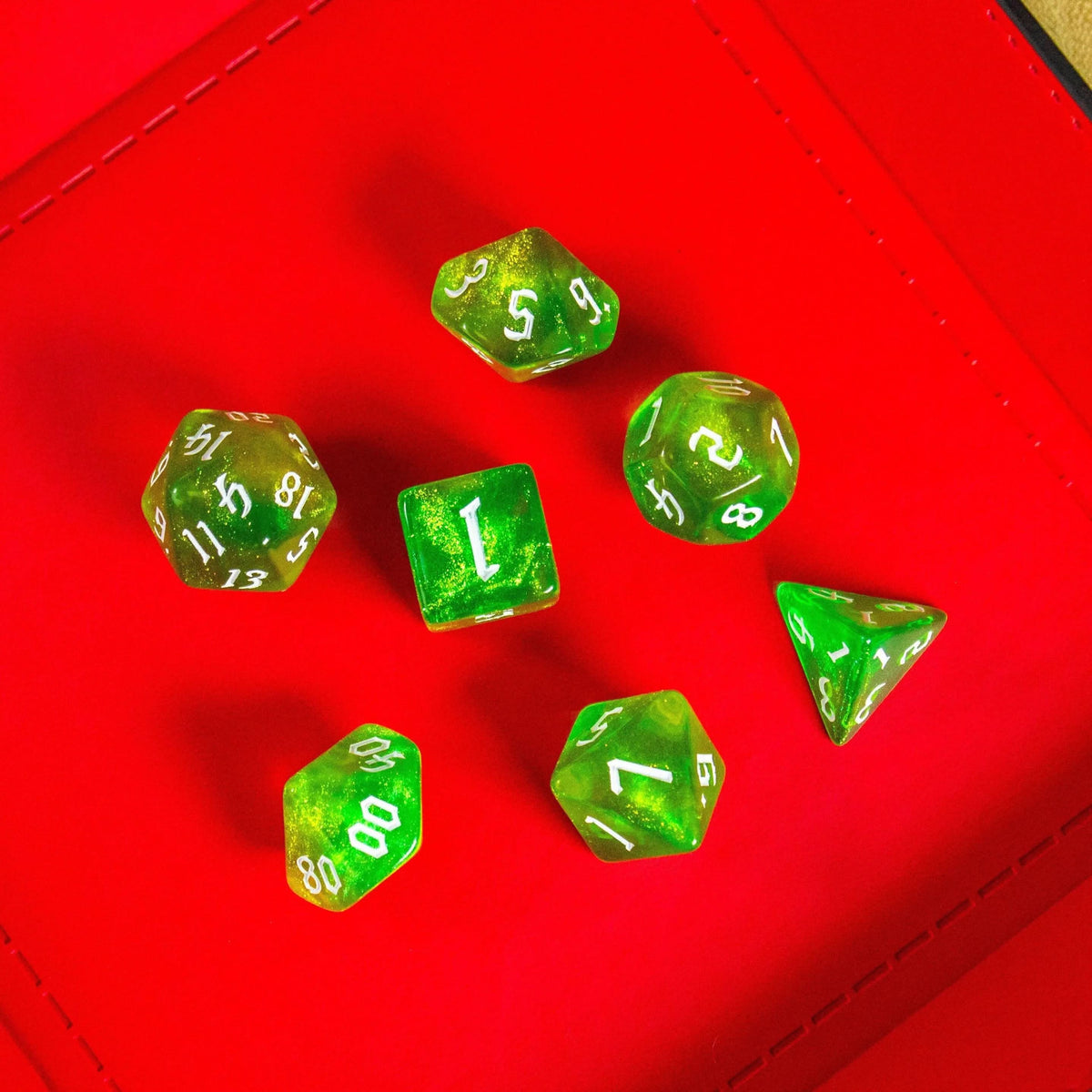 Lime Green Fog  Dice