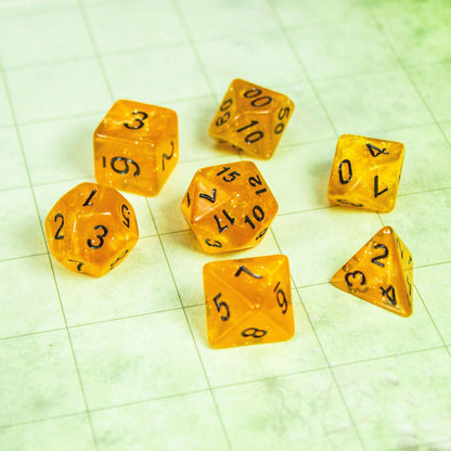 Honey Glitter Dice Set