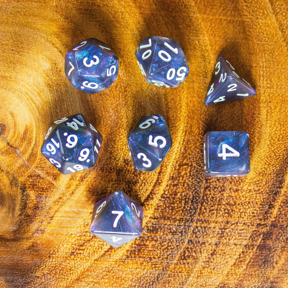 Blue Navy Shimmer Dice