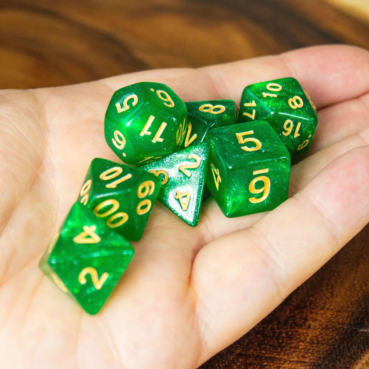 Shamrock Shimmer Dice Set