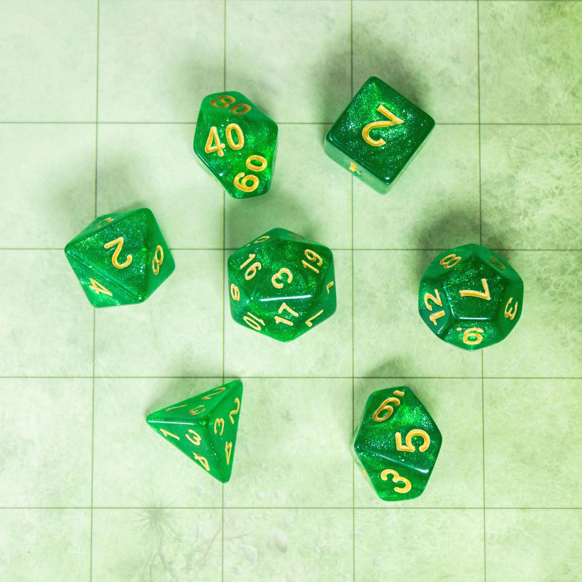 Shamrock Shimmer Dice Set