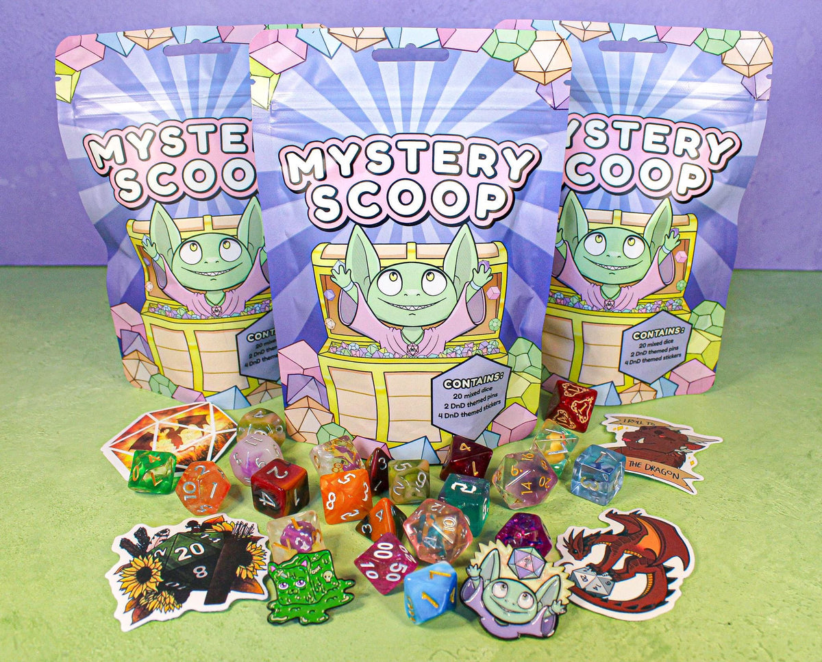 Mystery dice chest scoops