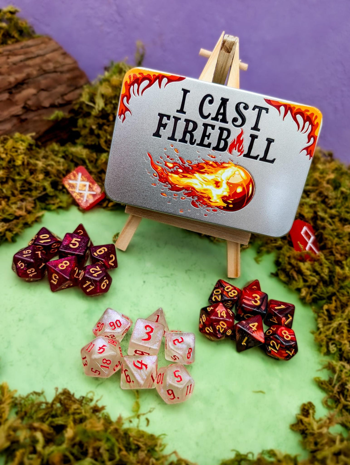 Fireball Dice Set and Tin