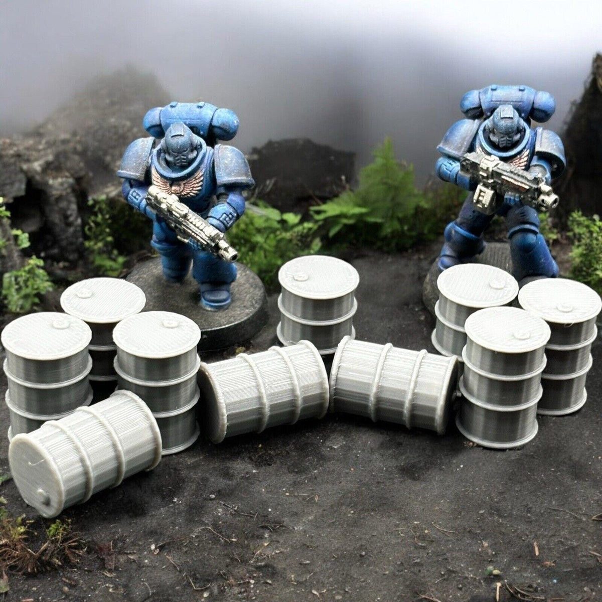 20x Barrels 28mm DND Scatter Terrain | Tabletop Wargaming Scenery for Warhammer, Frostgrave & RPG | 3D Printed