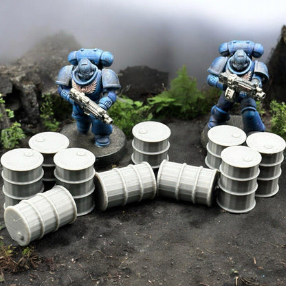 20x Barrels 28mm DND Scatter Terrain | Tabletop Wargaming Scenery for Warhammer, Frostgrave & RPG | 3D Printed