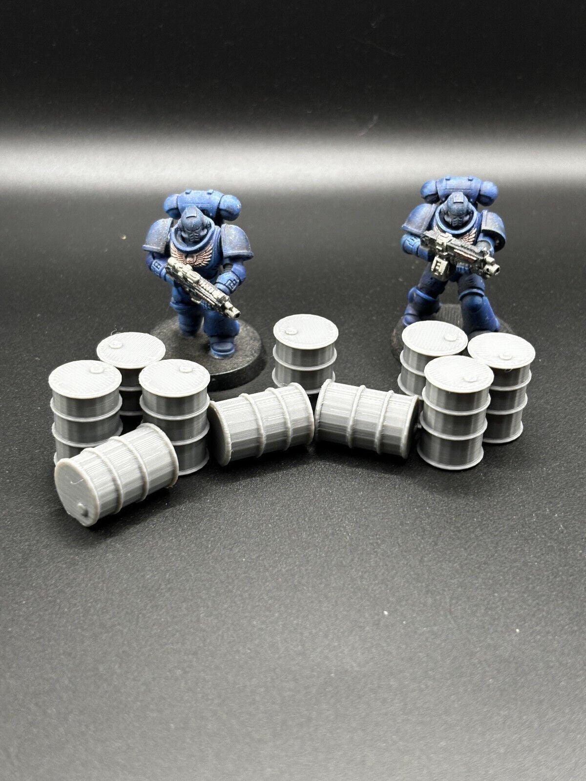 20x Barrels 28mm DND Scatter Terrain | Tabletop Wargaming Scenery for Warhammer, Frostgrave & RPG | 3D Printed