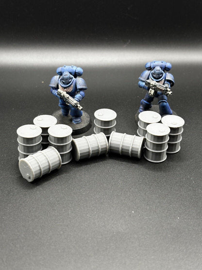 20x Barrels 28mm DND Scatter Terrain | Tabletop Wargaming Scenery for Warhammer, Frostgrave & RPG | 3D Printed