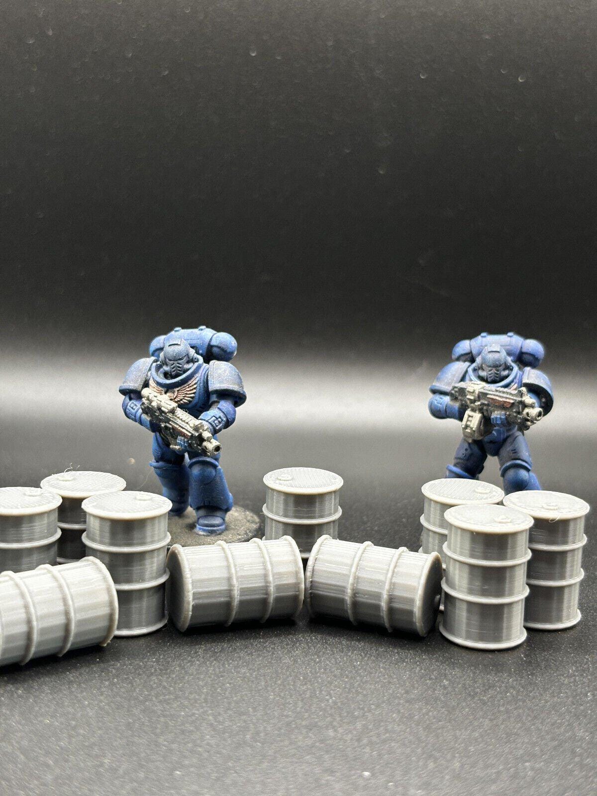 20x Barrels 28mm DND Scatter Terrain | Tabletop Wargaming Scenery for Warhammer, Frostgrave & RPG | 3D Printed
