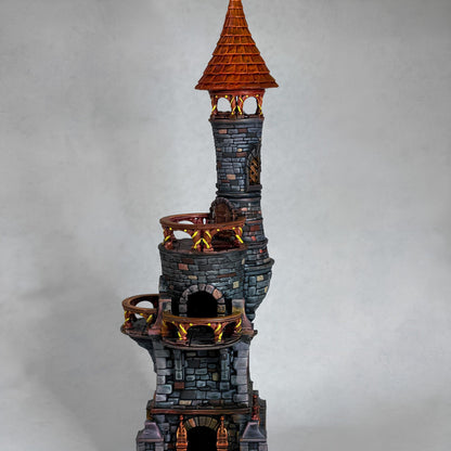 Raven Tower 28mm DND Terrain | Tabletop Wargaming Scenery for Warhammer, Frostgrave & RPG | Unpainted 3D Printed