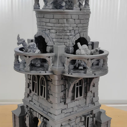 Raven Tower 28mm DND Terrain | Tabletop Wargaming Scenery for Warhammer, Frostgrave & RPG | Unpainted 3D Printed