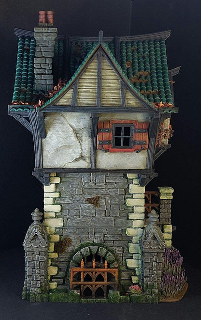 Tombstone House 28mm DND Terrain | Tabletop Wargaming Scenery for Warhammer, Frostgrave & RPG | Unpainted 3D Printed