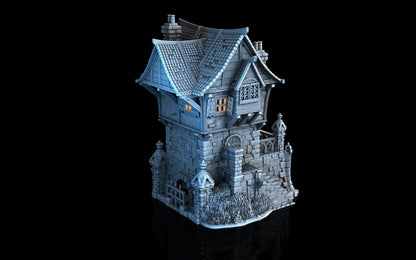 Tombstone House 28mm DND Terrain | Tabletop Wargaming Scenery for Warhammer, Frostgrave & RPG | Unpainted 3D Printed