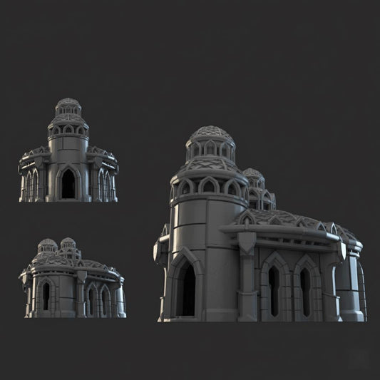 Lost City Building 28mm DND Terrain Set 3 | Tabletop Wargaming Ruins for Warhammer, Frostgrave & RPG | 3D Printed